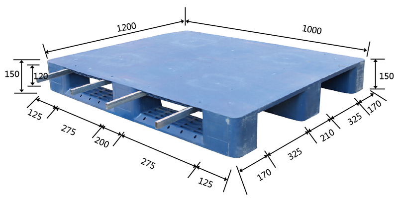 1210川字平板塑料托盤