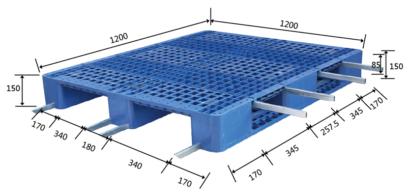 1212川字網(wǎng)格塑料托盤